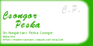 csongor peska business card